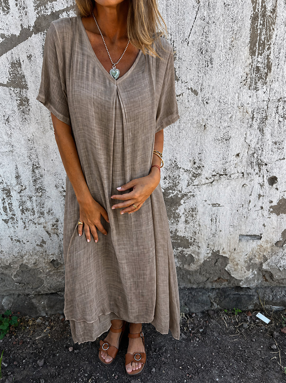 Amy | Loose V-neck Dress