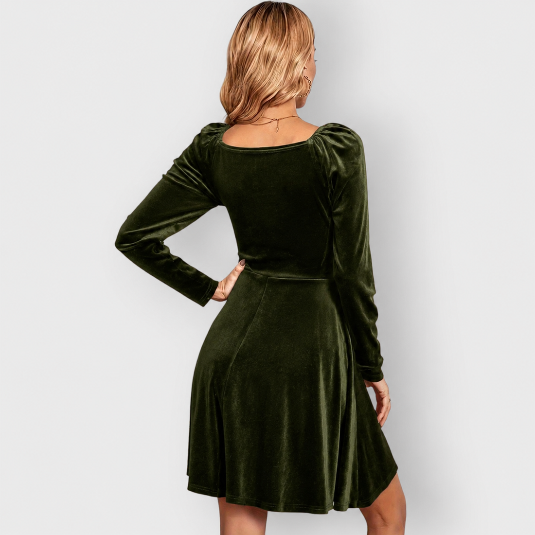 Carol | Velvet Skater Dress