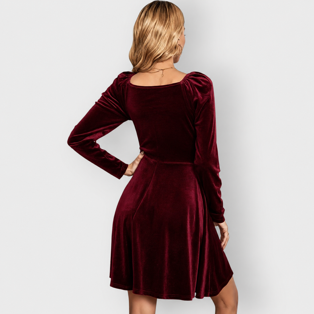 Carol | Velvet Skater Dress
