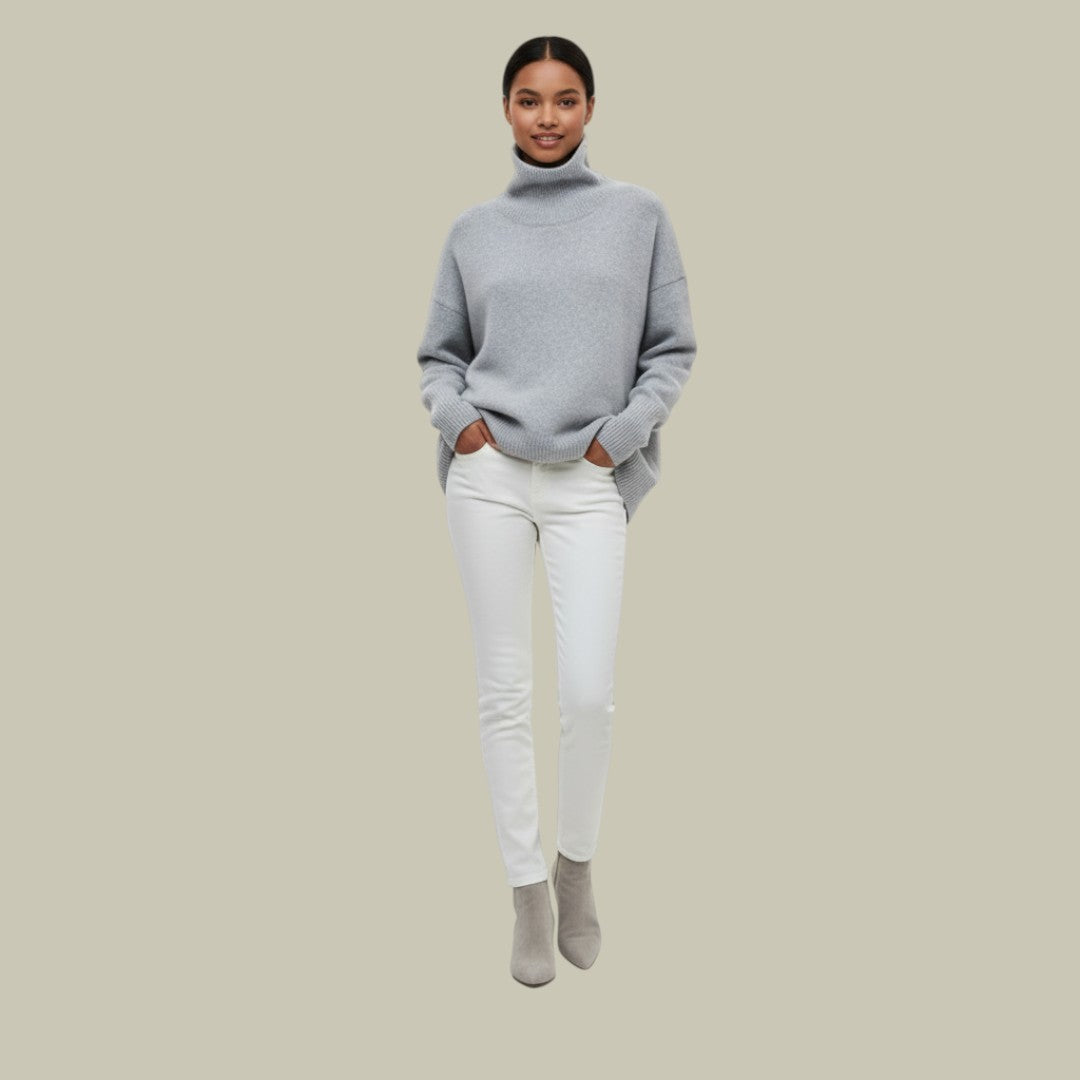 Ruby | Women's Oversized Turtleneck Pullover Sweater