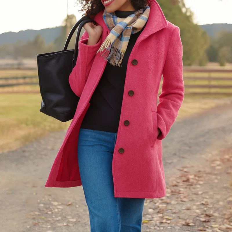 Aubrey | Women's Classic Button-Front Trench Coat
