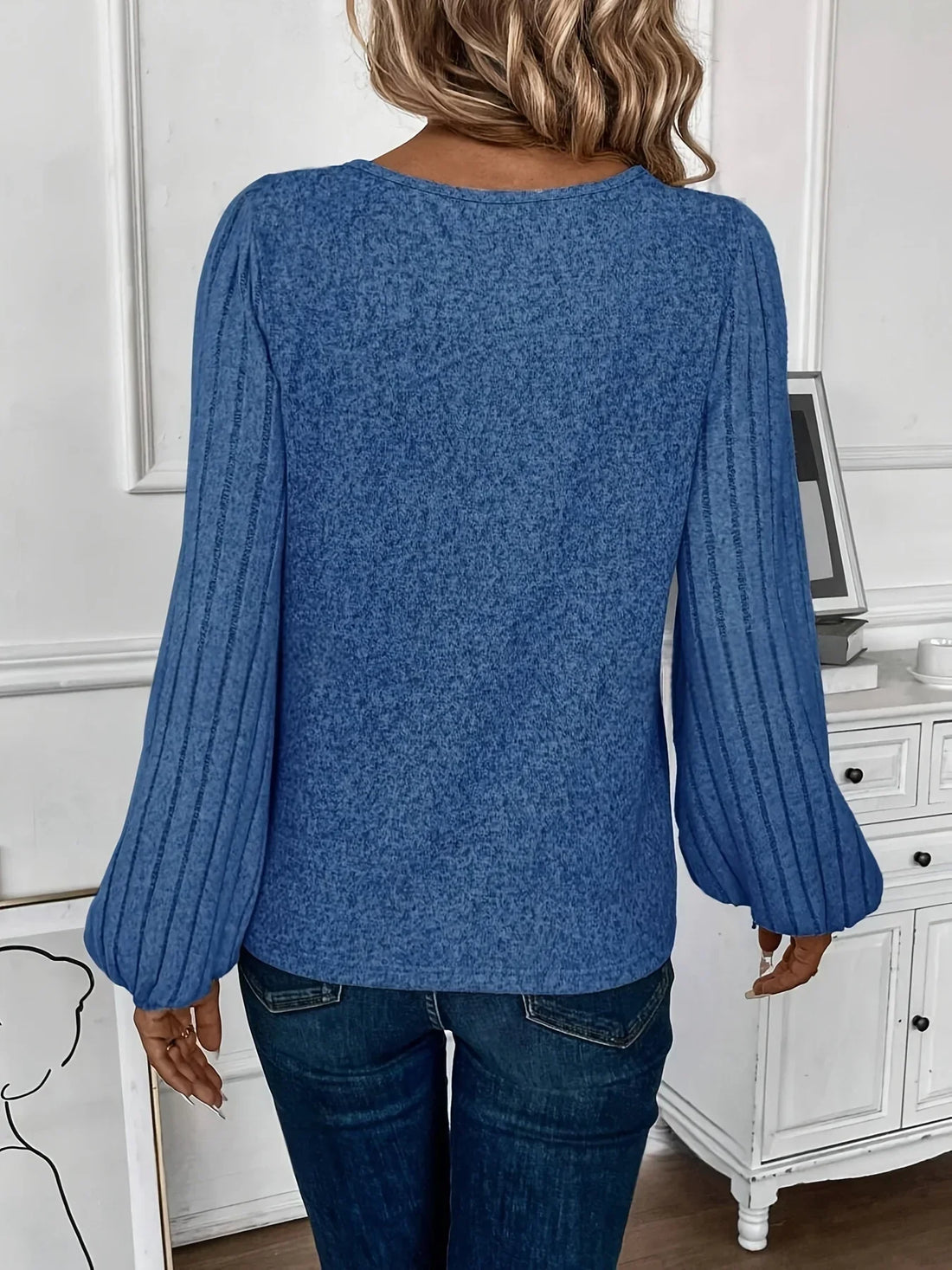 Zoey | Elegant Lantern Sleeve Sweater