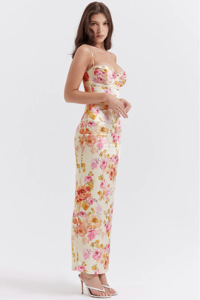 Katherine | Wedding Guest Floral Spaghetti Strap Dress