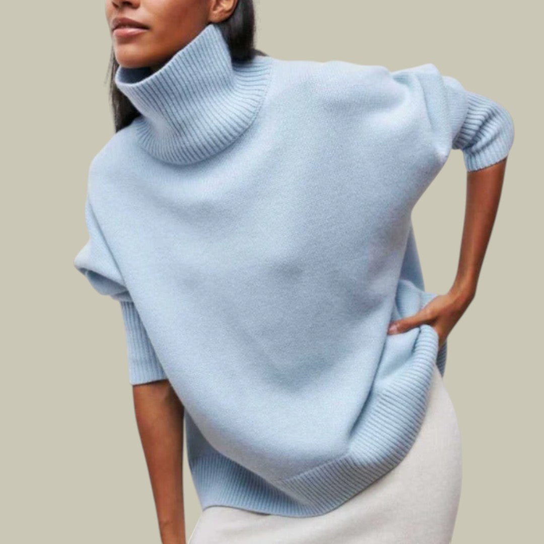Ruby | Women's Oversized Turtleneck Pullover Sweater