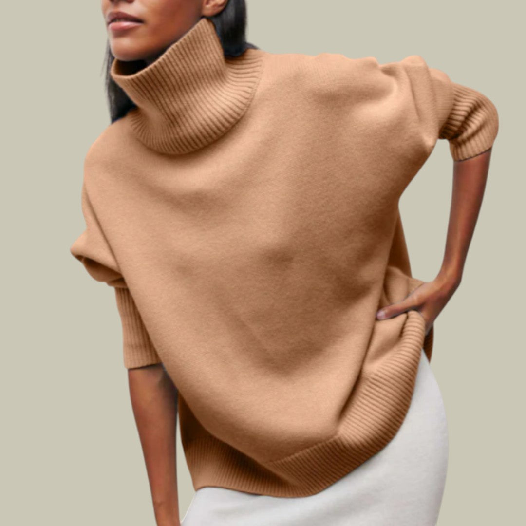 Ruby | Women's Oversized Turtleneck Pullover Sweater