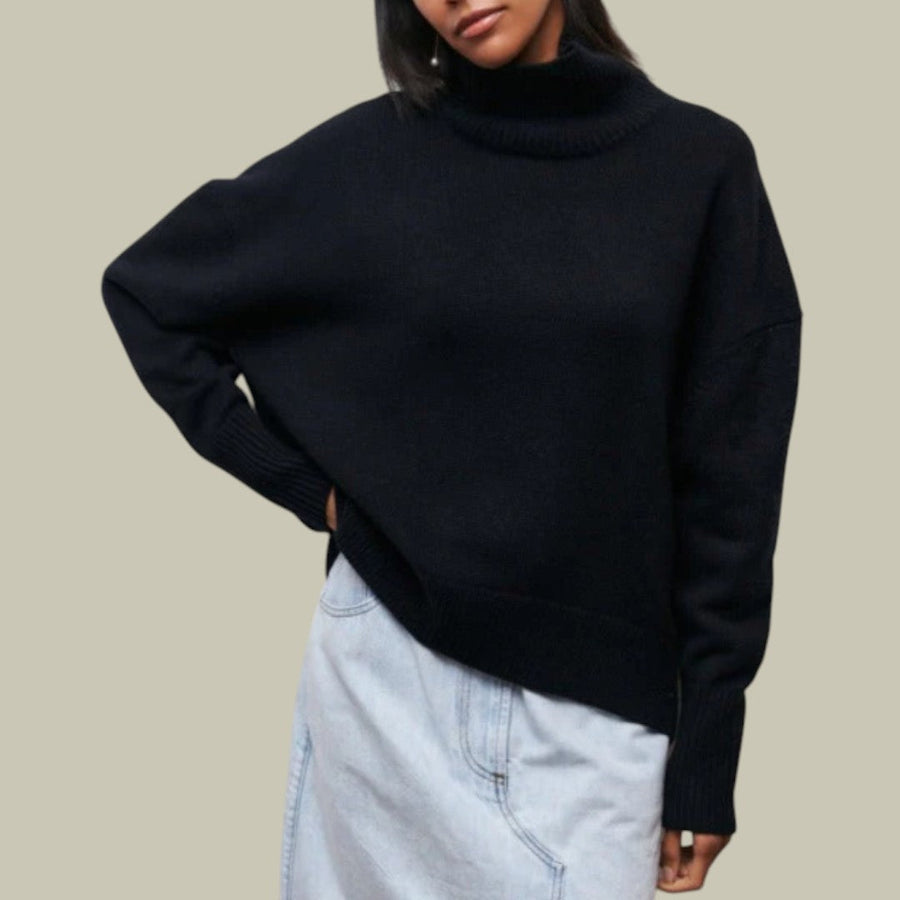 Ruby | Women's Oversized Turtleneck Pullover Sweater