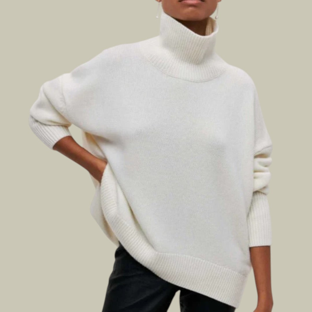 Ruby | Women's Oversized Turtleneck Pullover Sweater