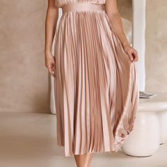Maria | Elegant Pleated Maxi Dress