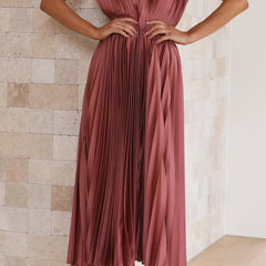 Maria | Elegant Pleated Maxi Dress
