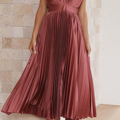 Maria | Elegant Pleated Maxi Dress