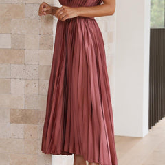 Maria | Elegant Pleated Maxi Dress