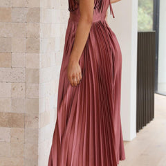 Maria | Elegant Pleated Maxi Dress
