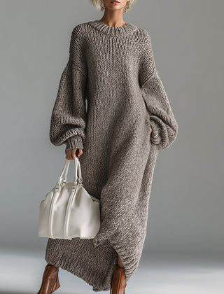 Adara | Women's Oversized Knit Sweater Maxi Dress