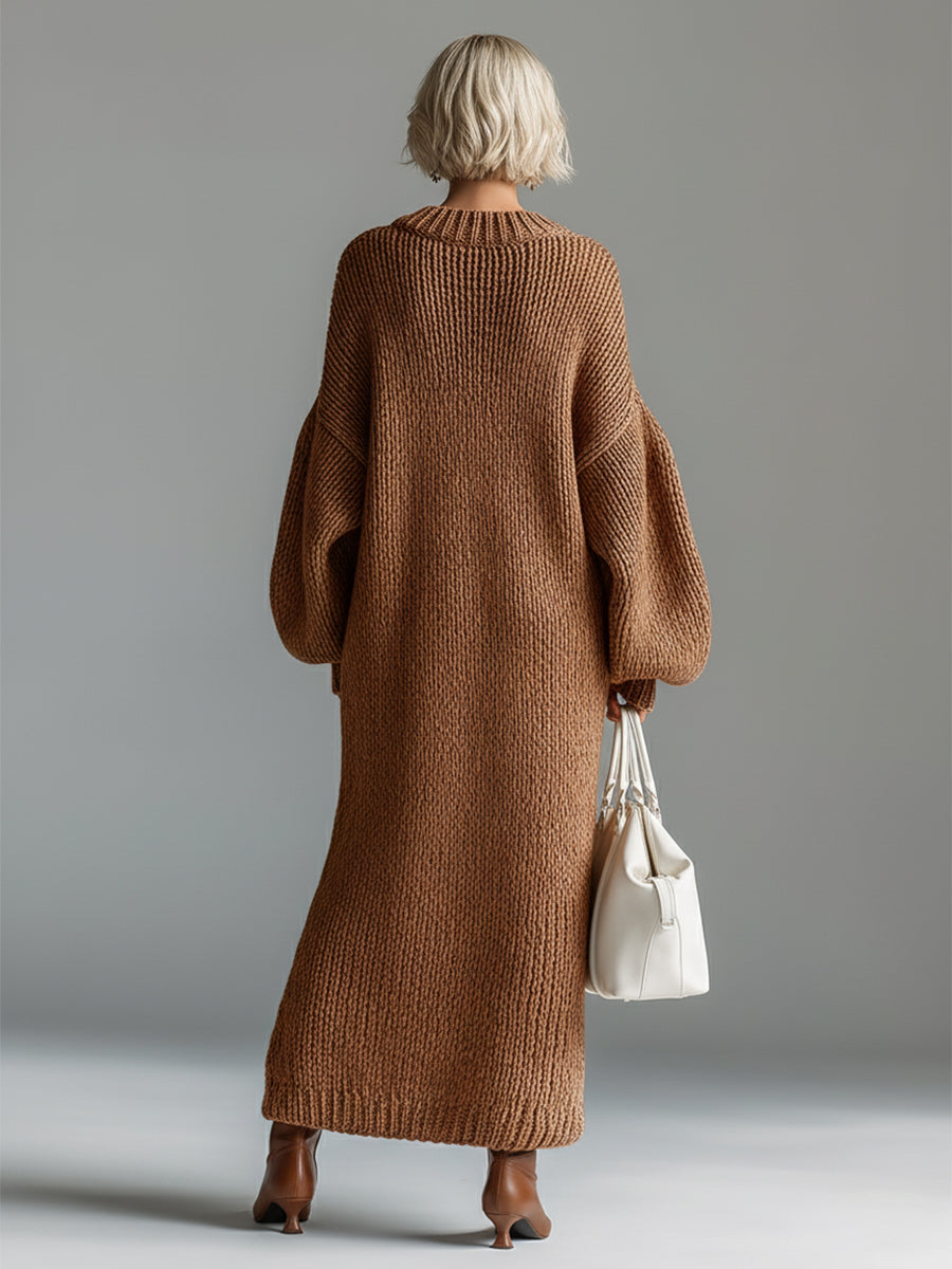 Adara | Women's Oversized Knit Sweater Maxi Dress