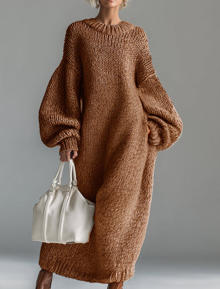 Adara | Women's Oversized Knit Sweater Maxi Dress