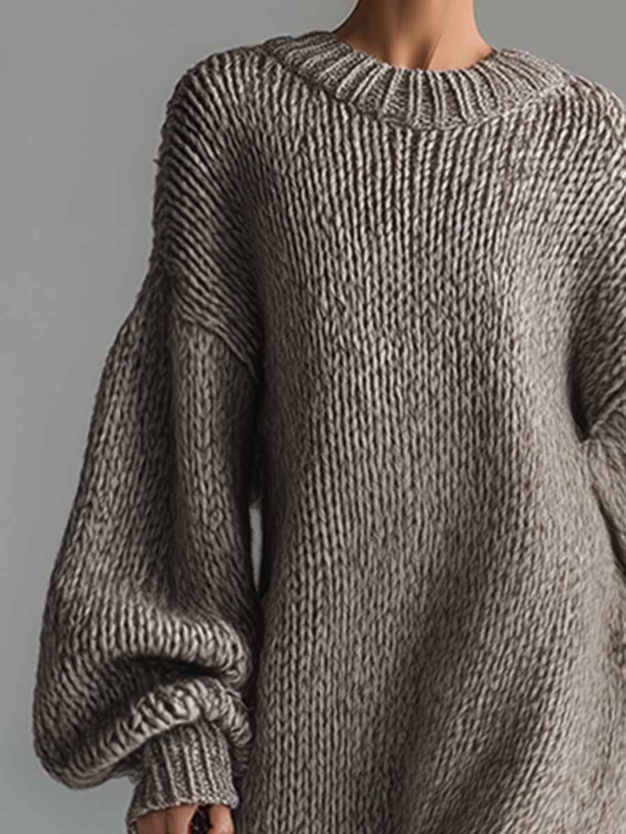 Adara | Women's Oversized Knit Sweater Maxi Dress
