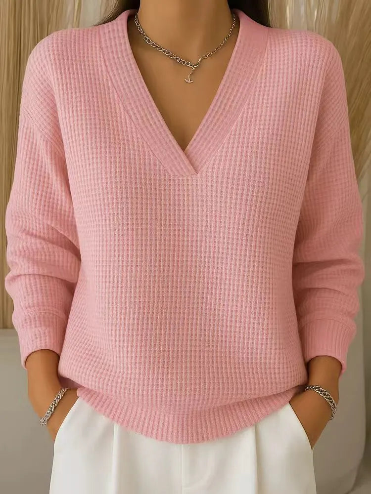 Alouina | Women's Relaxed Waffle Knit Sweater