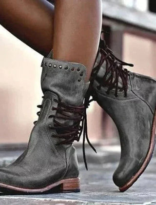 Venetia | Women's Lace-Up Ankle Boot with Western Detail
