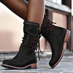 Venetia | Women's Lace-Up Ankle Boot with Western Detail