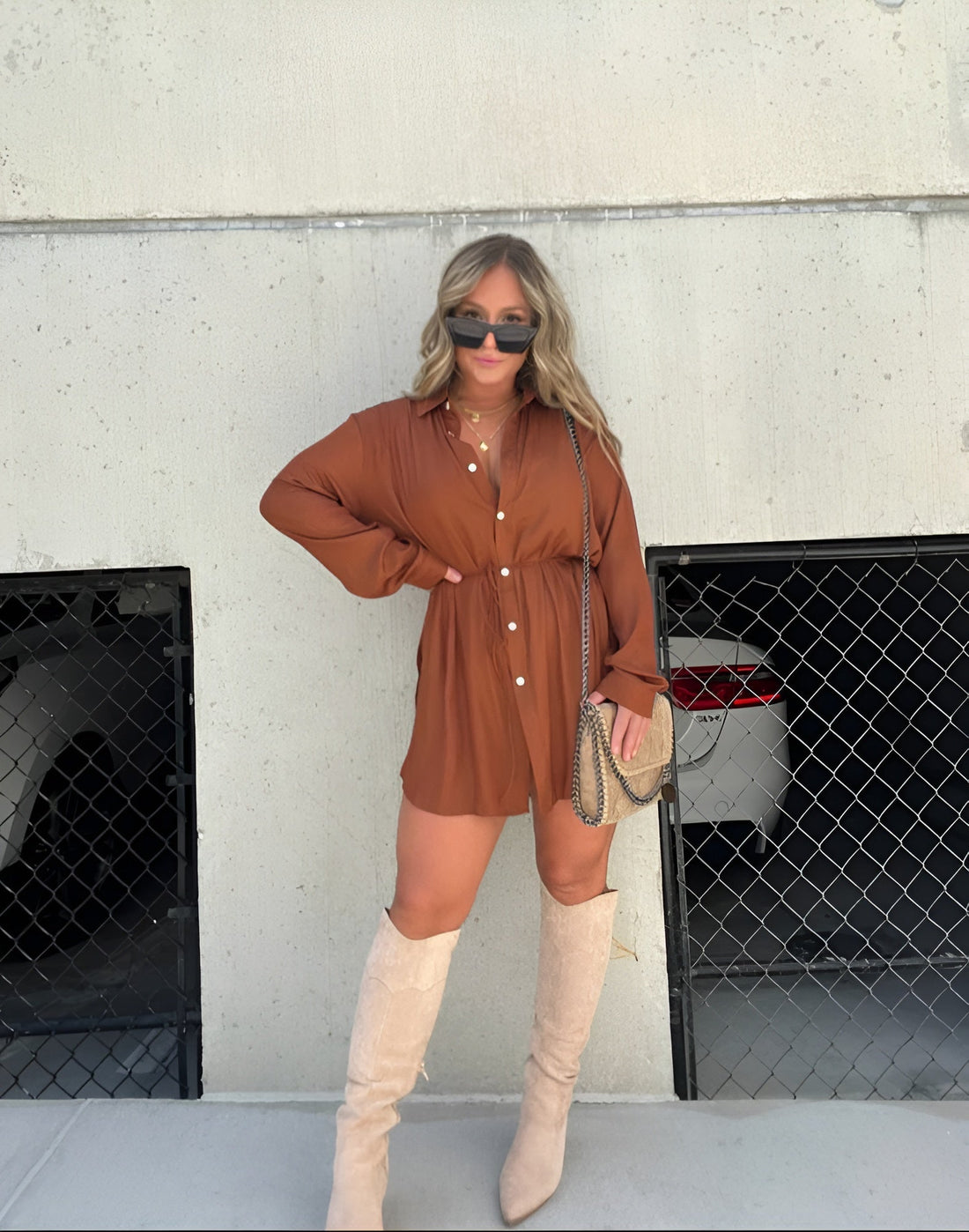Catalina | Women's Button Down Long Sleeve Shirt Dress