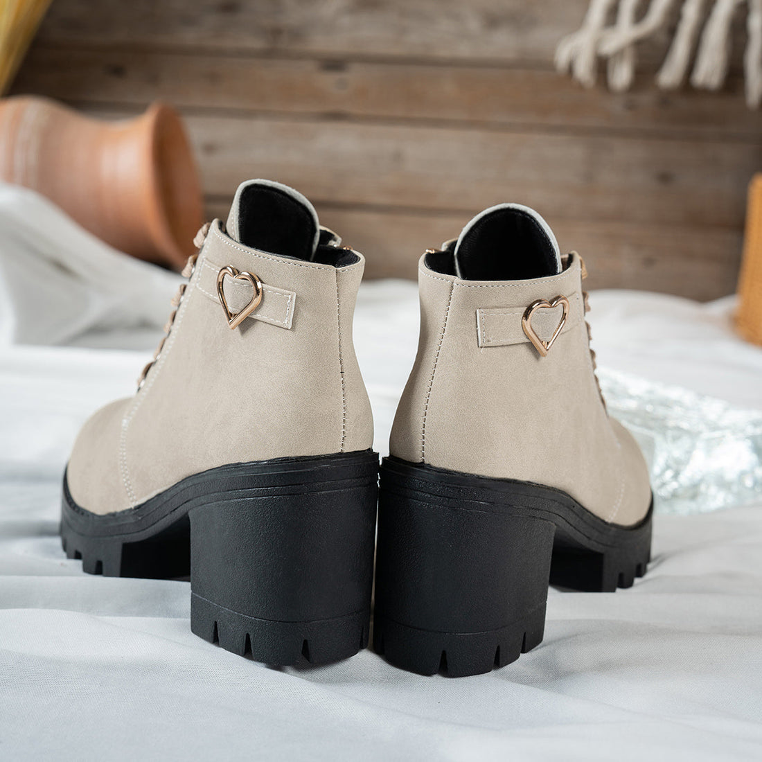 Darcy | Women's Lace-Up Ankle Boot with Block Heel