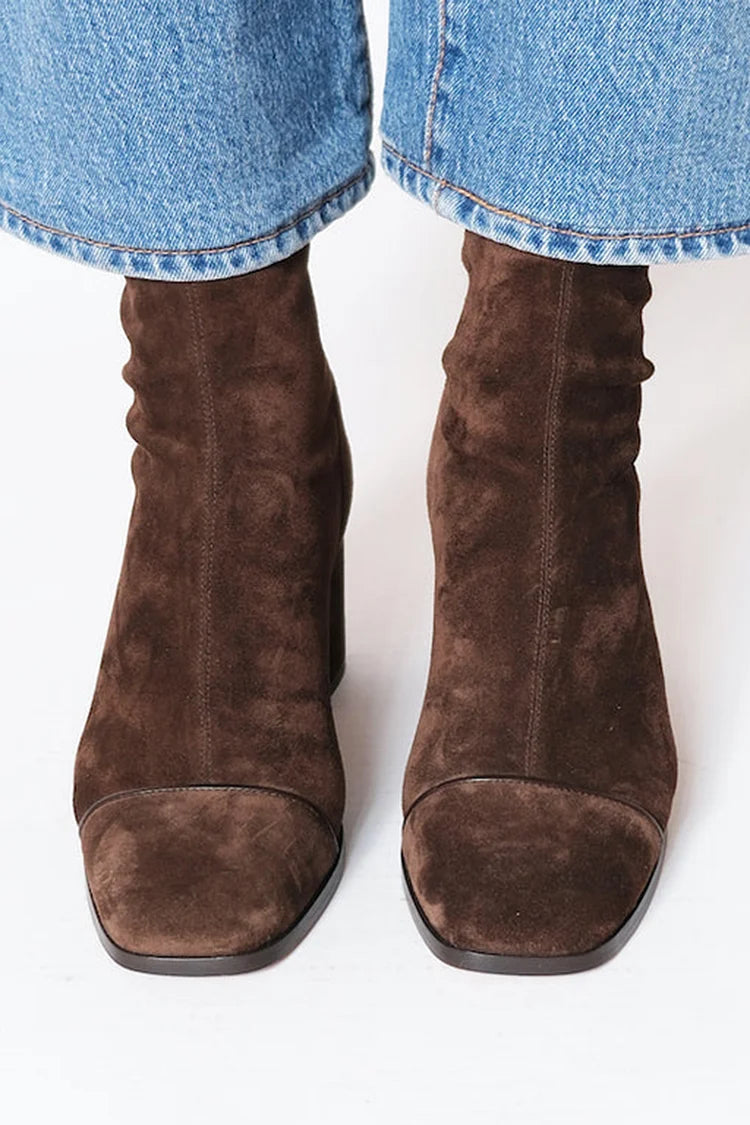Daria | Women's Square Toe Ankle Boot with Block Heel