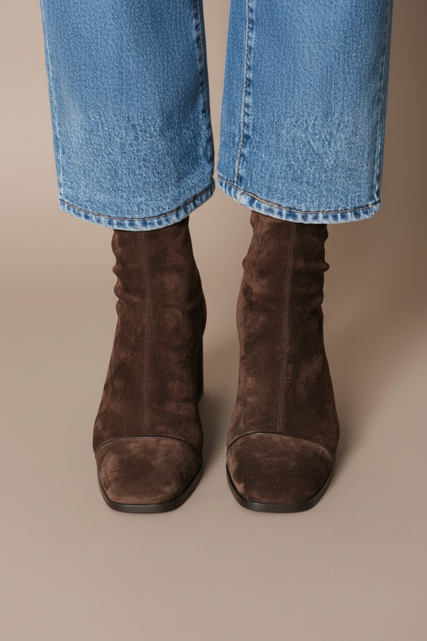 Daria | Women's Square Toe Ankle Boot with Block Heel