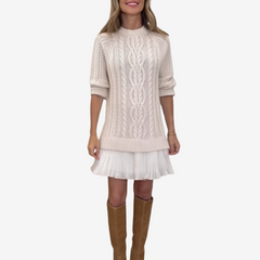 Rainne | Women's Cable Knit Sweater Dress