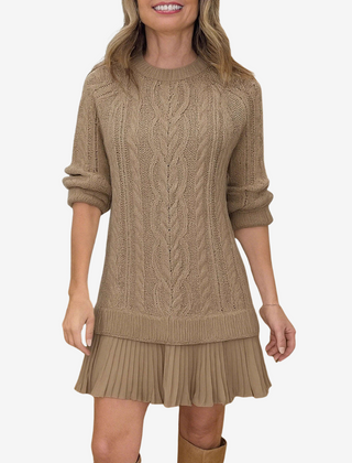 Rainne | Women's Cable Knit Sweater Dress
