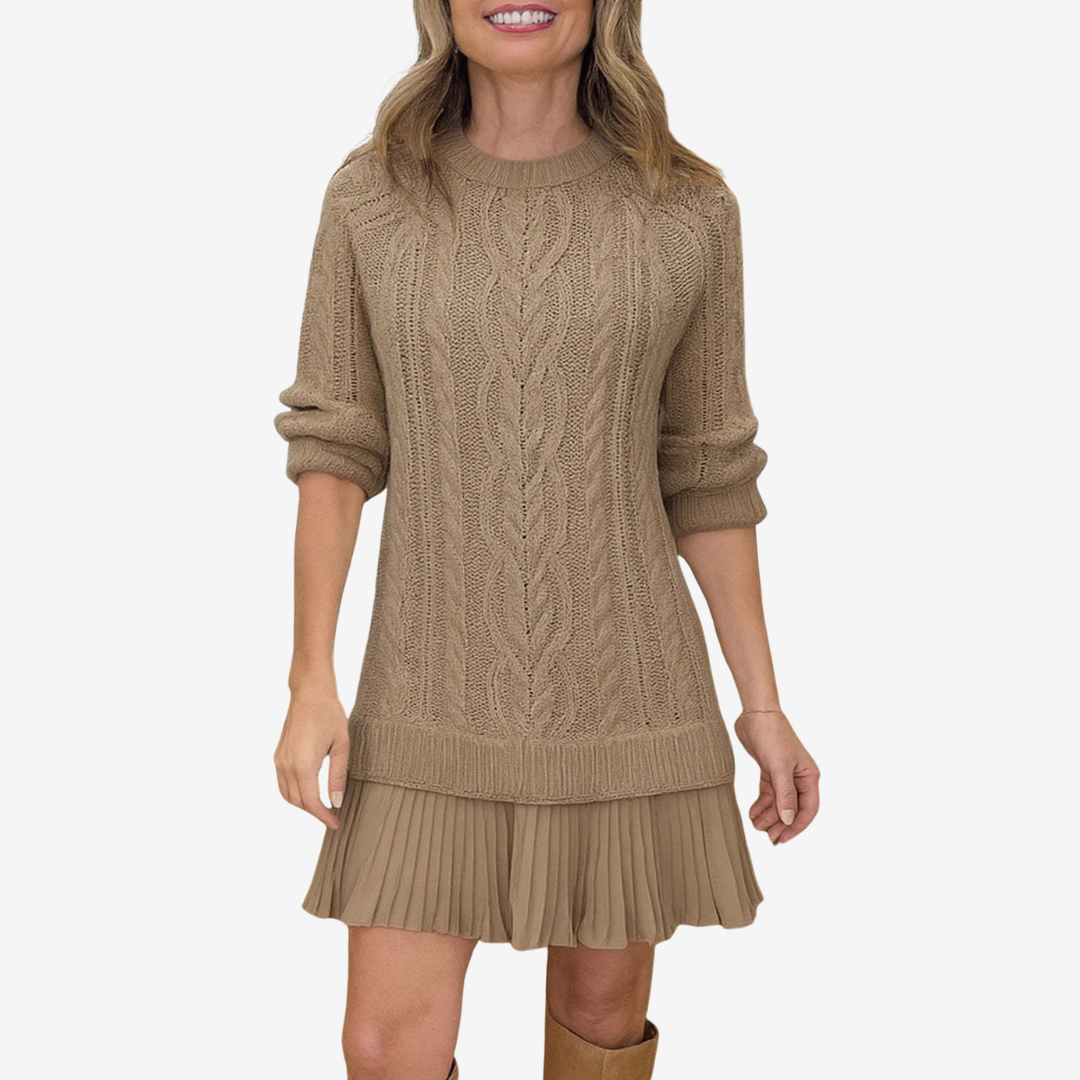 Rainne | Cable Knit Sweater Dress