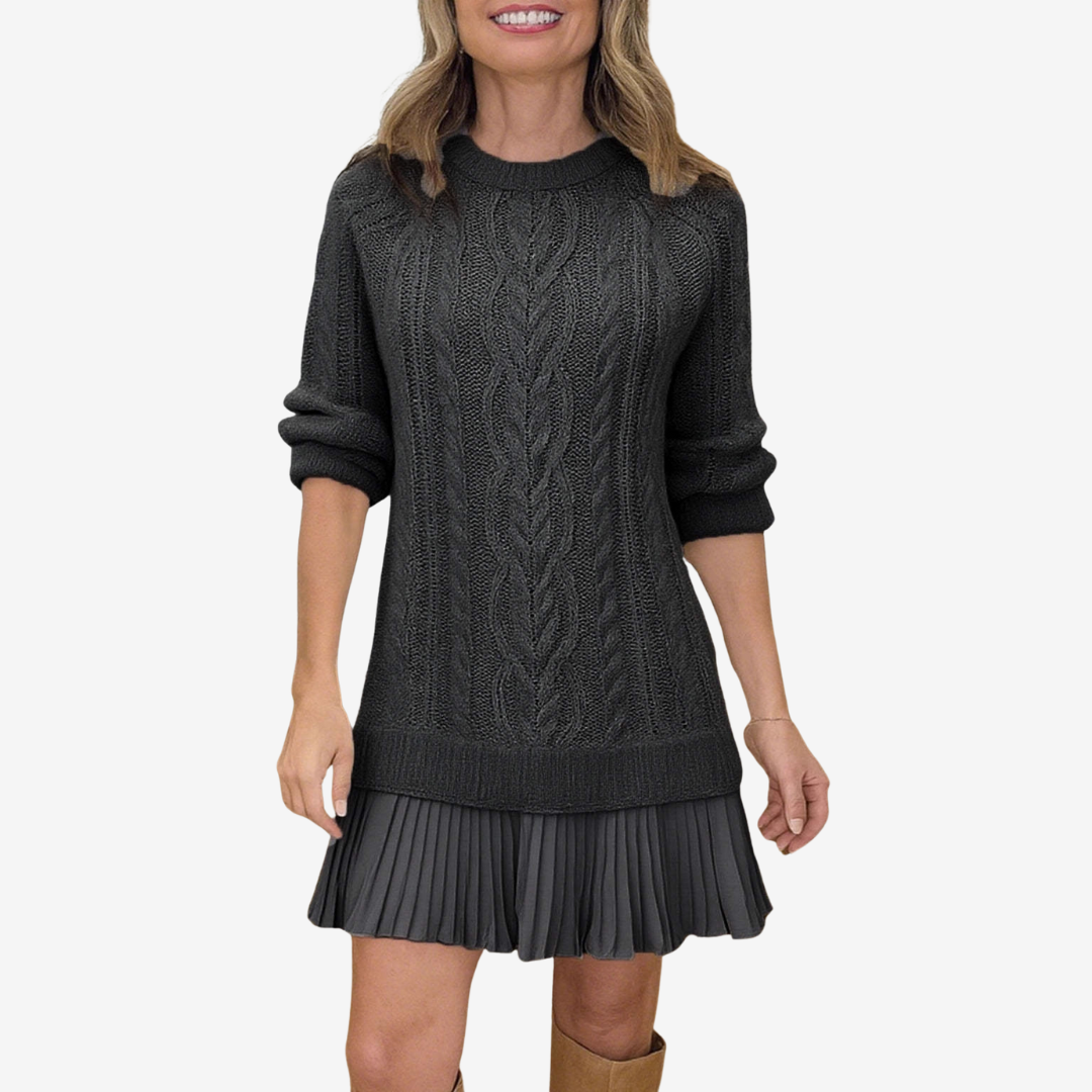 Rainne | Women's Cable Knit Sweater Dress