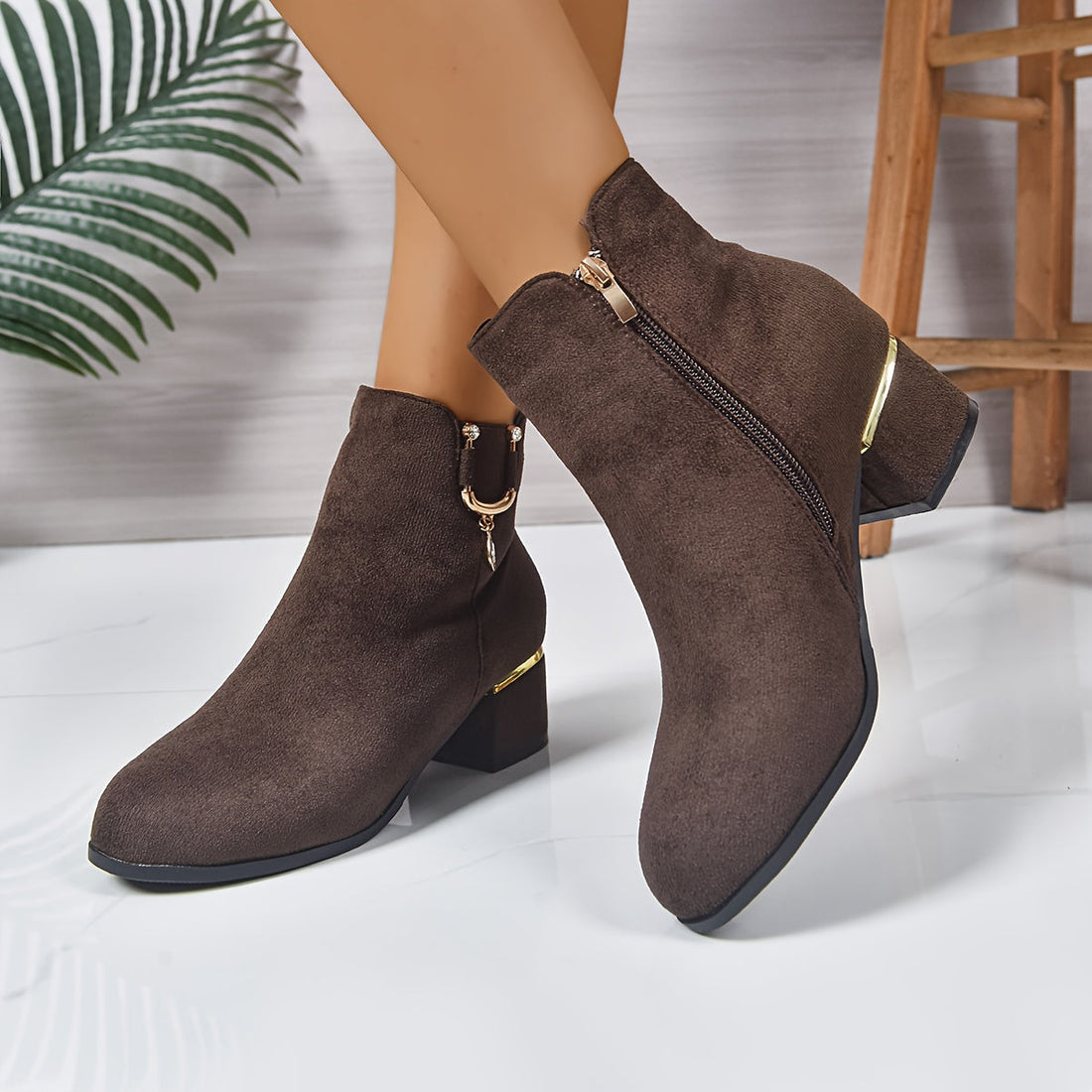 Darienne | Chelsea Ankle Boot with Block Heel