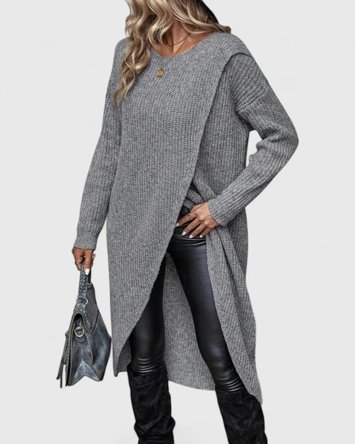 Darina | Knit Sweater Dress with Wrap Hem