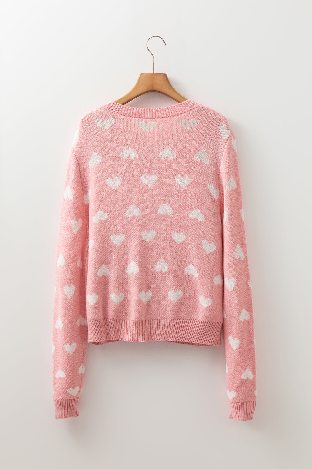 Amara | Women's Heart Pattern Button-Front Cardigan Sweater