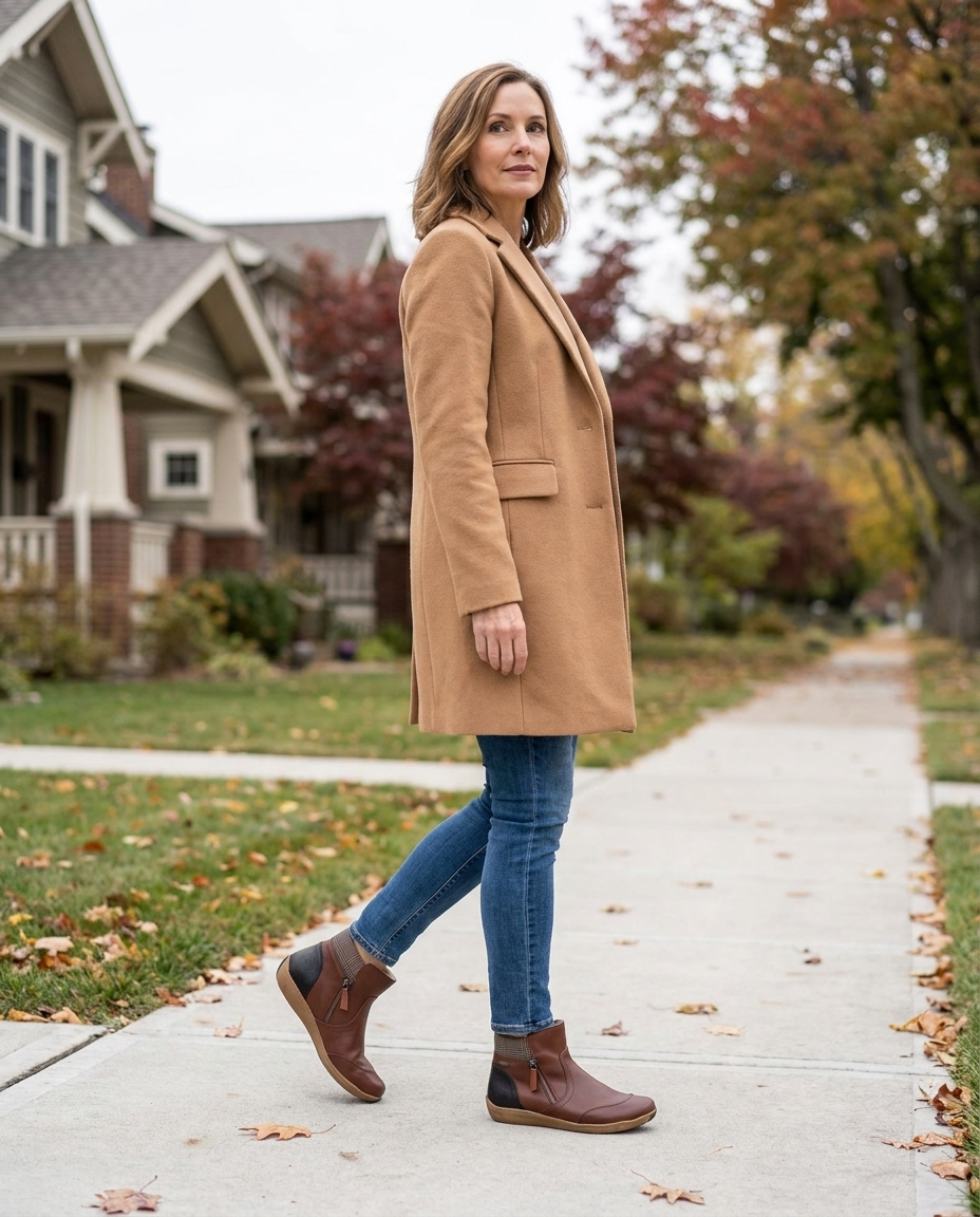 Rosaline | Women's Waterproof Leather Ankle Boots with Side Zip