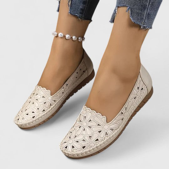 Lydia | Women's Perforated Slip On Flats