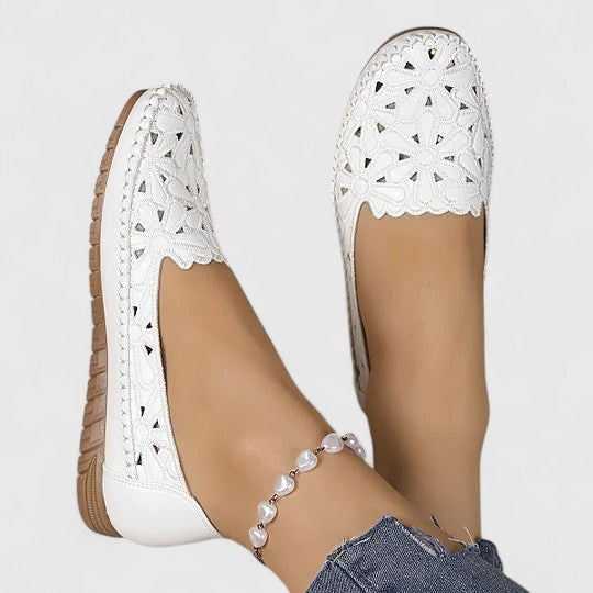 Lydia | Women's Perforated Slip On Flats