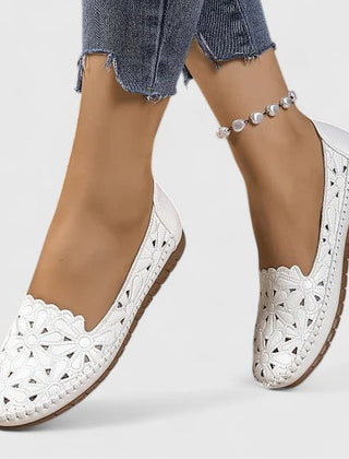 Lydia | Women's Perforated Slip On Flats