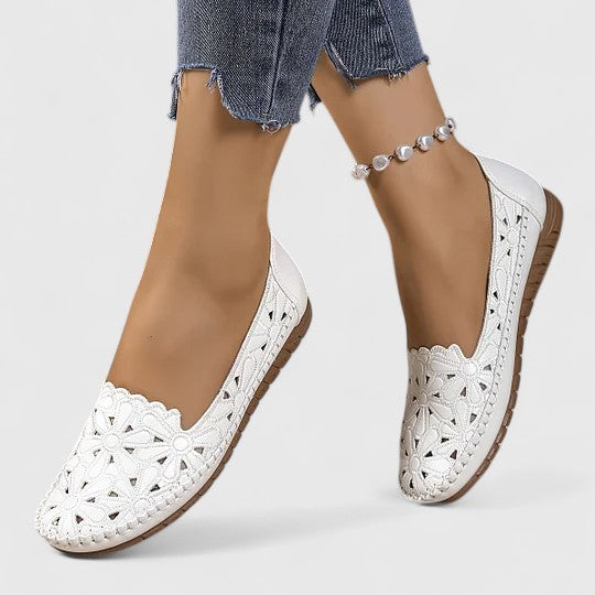 Lydia | Women's Perforated Slip On Flats