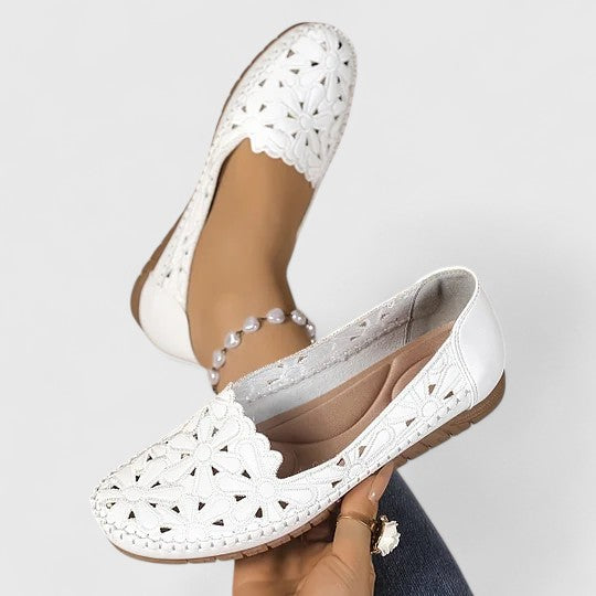 Lydia | Women's Perforated Slip On Flats