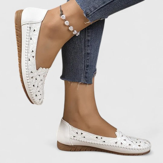 Lydia | Women's Perforated Slip On Flats
