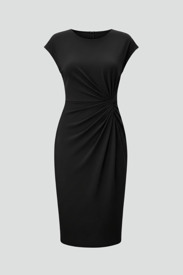 Lysandra | Women's Round Neck Ruched Waist Dress