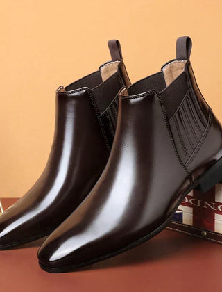 Edwina | Women's Chelsea Ankle Boot in Dark Brown
