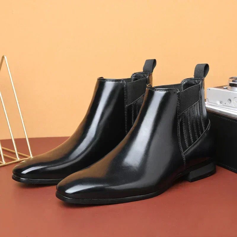 Edwina | Women's Chelsea Ankle Boot in Dark Brown