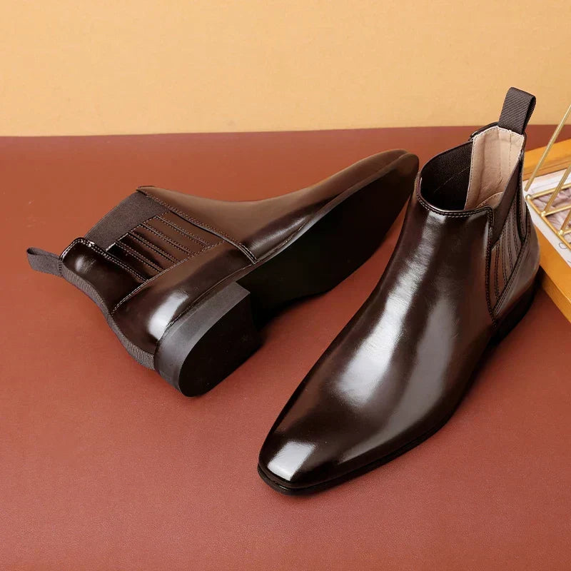 Edwina | Women's Chelsea Ankle Boot in Dark Brown