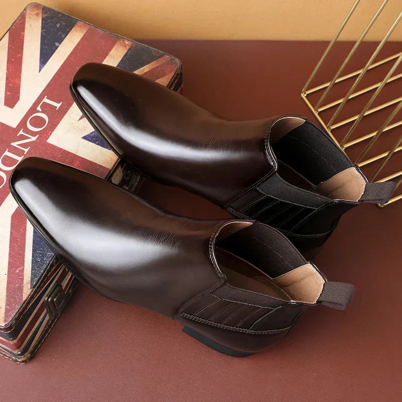 Edwina | Women's Chelsea Ankle Boot in Dark Brown