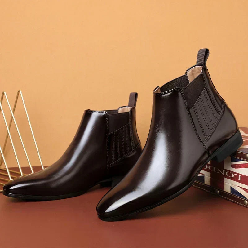 Edwina | Women's Chelsea Ankle Boot in Dark Brown