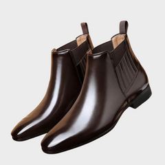 Edwina | Women's Chelsea Ankle Boot in Dark Brown