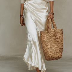 Priya | Women's Knit Sweater & Satin Midi Dress Set