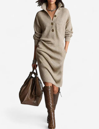 Remy | Women's Knit Sweater Dress with Collar